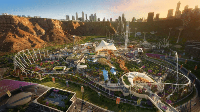 Concept art of Six Flags Qiddiya City, © Qiddiya